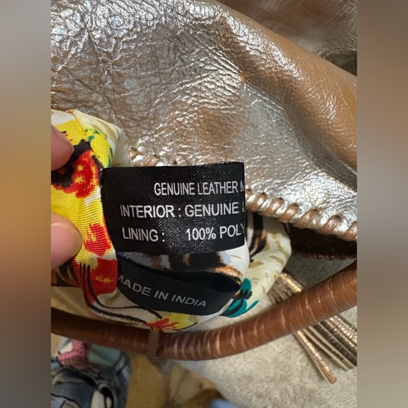 Sharif Metallic Silver and Bronze Hobo Bag - Picture 16 of 16